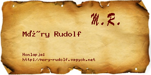 Móry Rudolf névjegykártya